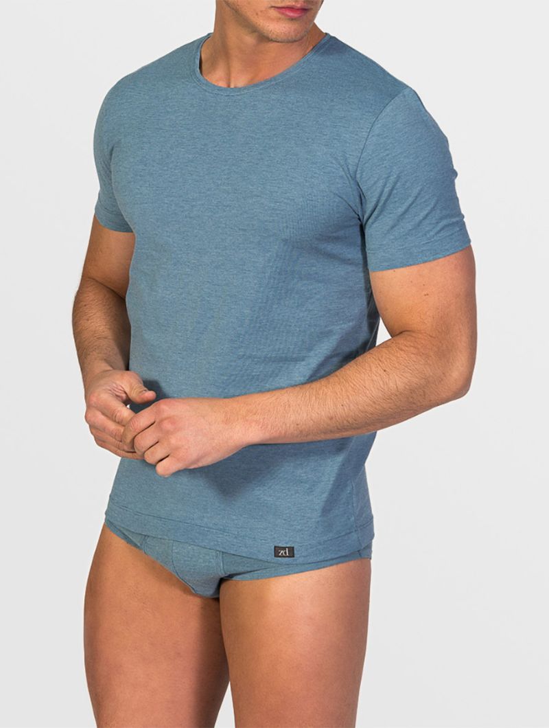 Camiseta cuello redondo hombre hilo de soja - Imagen 5