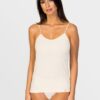 Camiseta interior tirantes mujer hilo de soja - Beige