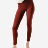 Leggins cómodos de algodón orgánico para mujer - Granate