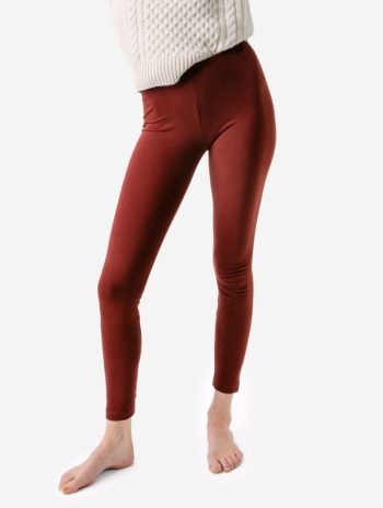Leggins cómodos de algodón orgánico para mujer - Granate