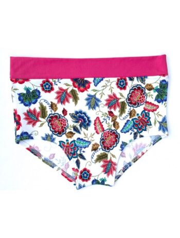 Braga cintura alta estampado folk floral ecológica