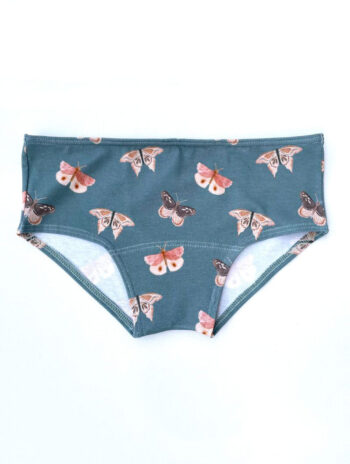 Braga de talle medio turquesa con mariposas ecológica