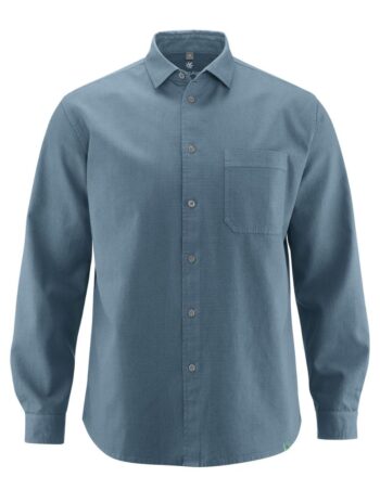 Alternative view of Camisa con bolsillo cáñamo y algodón orgánico hombre