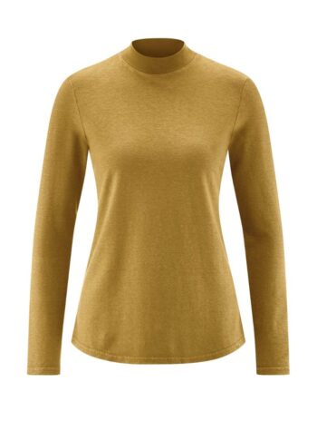 Alternative view of Camiseta cuello alto mujer cáñamo y algodón orgánico