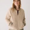 Chaqueta bomber de borreguito para mujer 100% algodón orgánico
