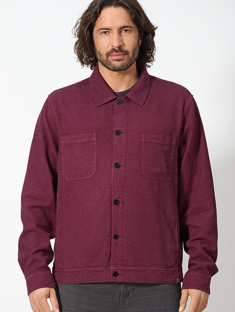 Chaqueta pepita cáñamo y algodón orgánico hombre - Imagen 5