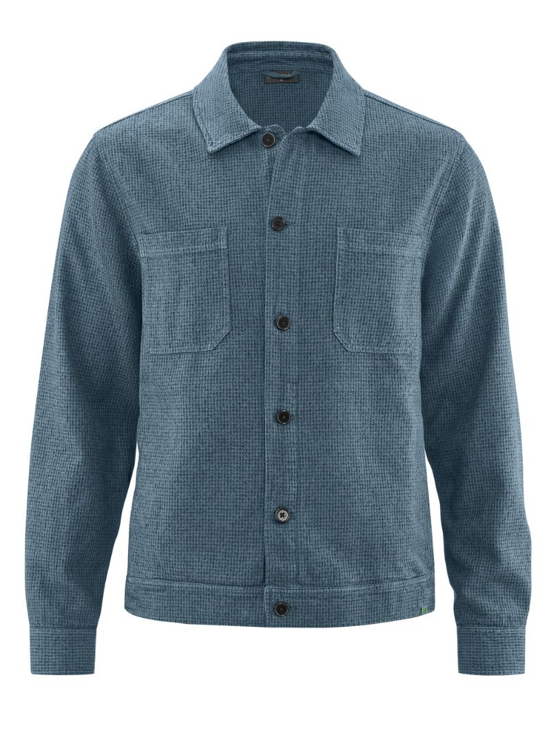 Chaqueta pepita cáñamo y algodón orgánico hombre - Imagen 13