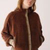 Chaqueta sherpa de algodón orgánico para mujer