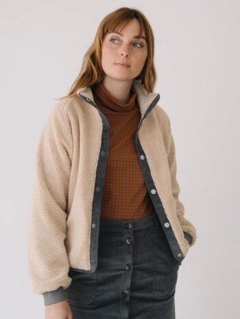 Alternative view of Chaqueta sherpa mujer de algodón orgánico