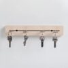 Colgador de llaves de madera natural para pared con diseño minimalista