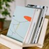 Soporte de madera desmontable para discos de vinilo y libros con inclinación ligera