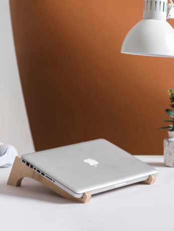 Soporte de madera desmontable para ordenador portátil con inclinación ergonómica