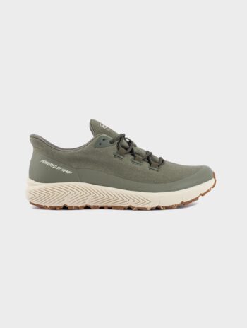 Zapatillas de trekking ecológicas de cáñamo - Verde oscuro
