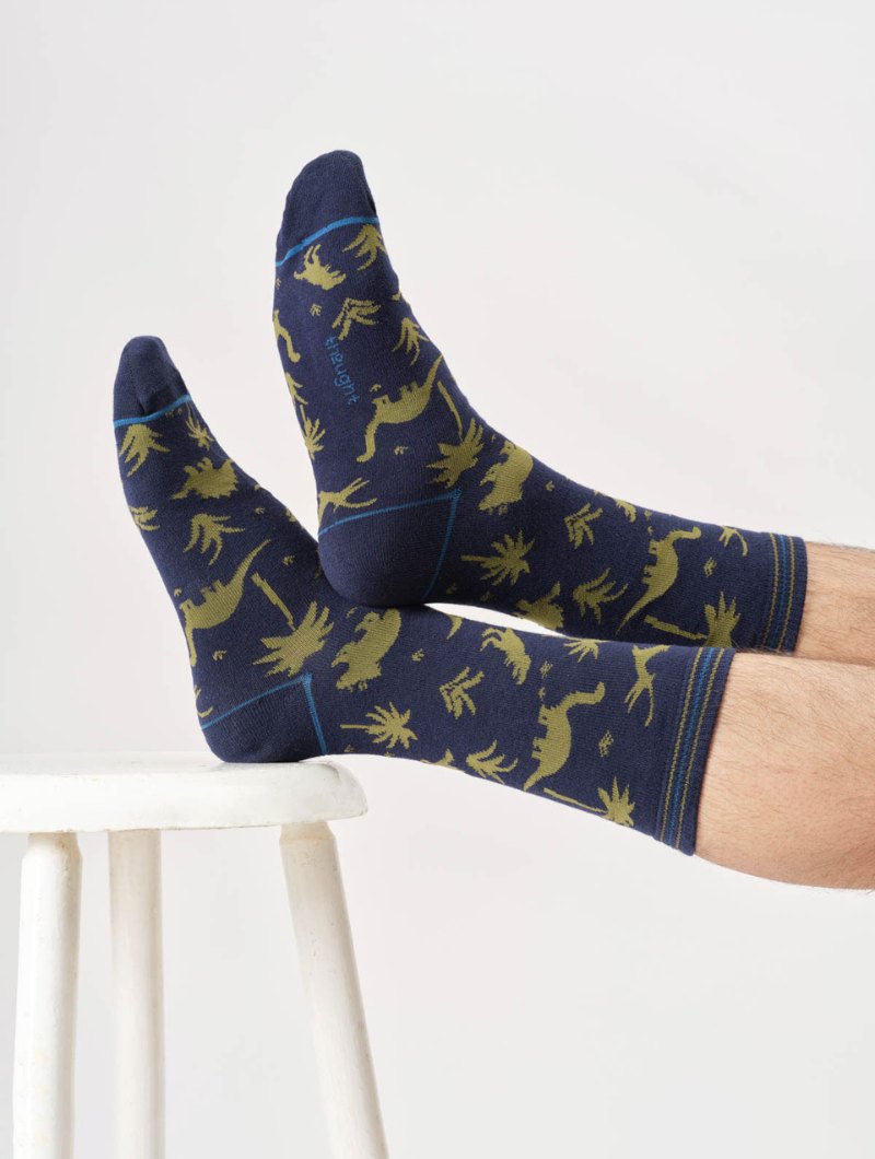 Caja regalo calcetines dinosaurios hombre de algodón orgánico - Imagen 4