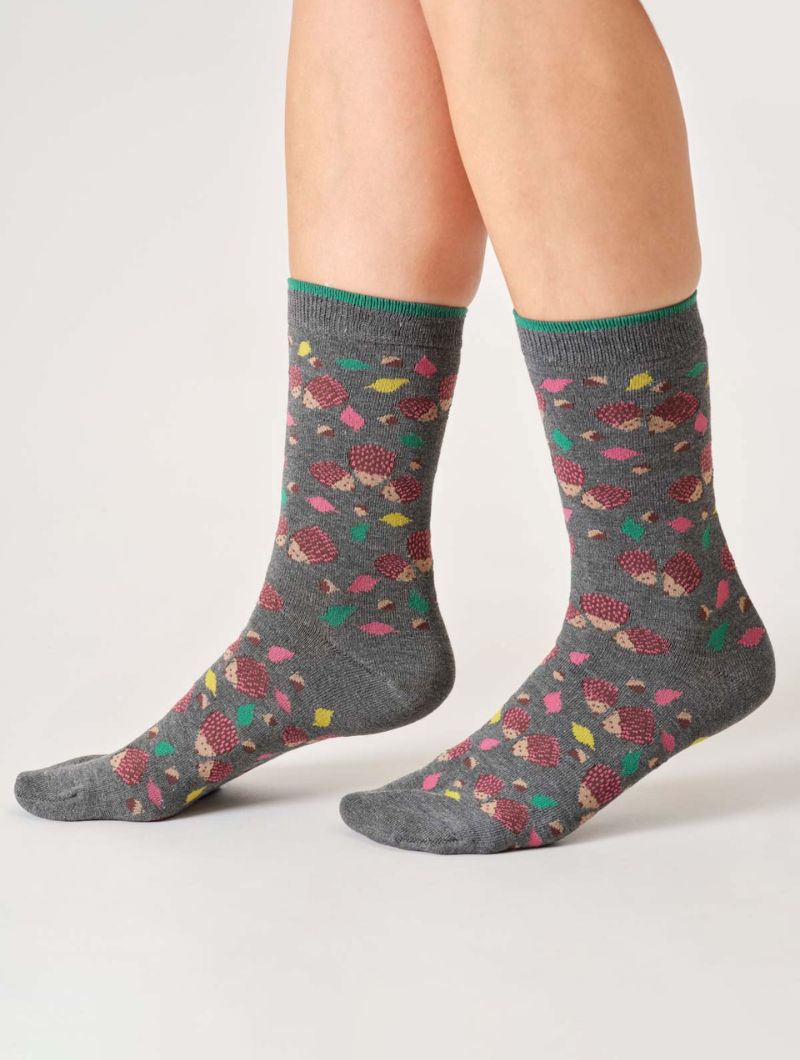 Caja regalo calcetines otoño mujer de algodón orgánico - Imagen 3