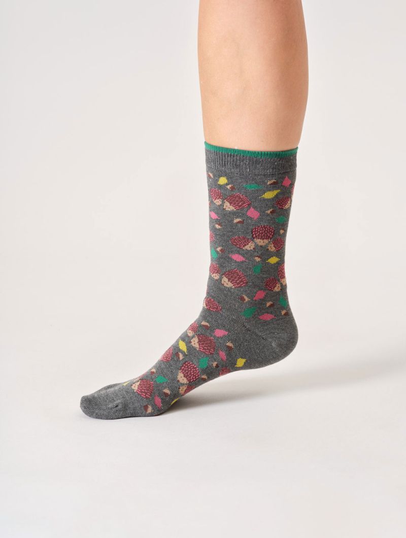 Caja regalo calcetines otoño mujer de algodón orgánico - Imagen 2