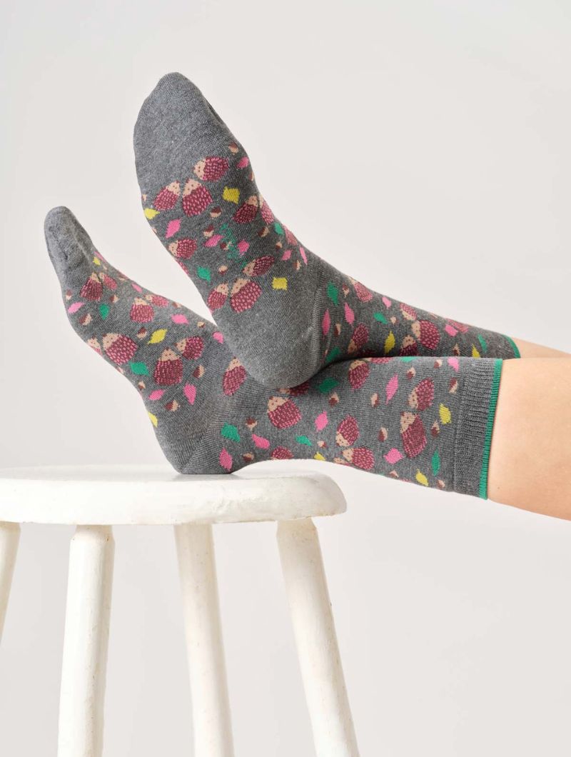 Caja regalo calcetines otoño mujer de algodón orgánico - Imagen 4