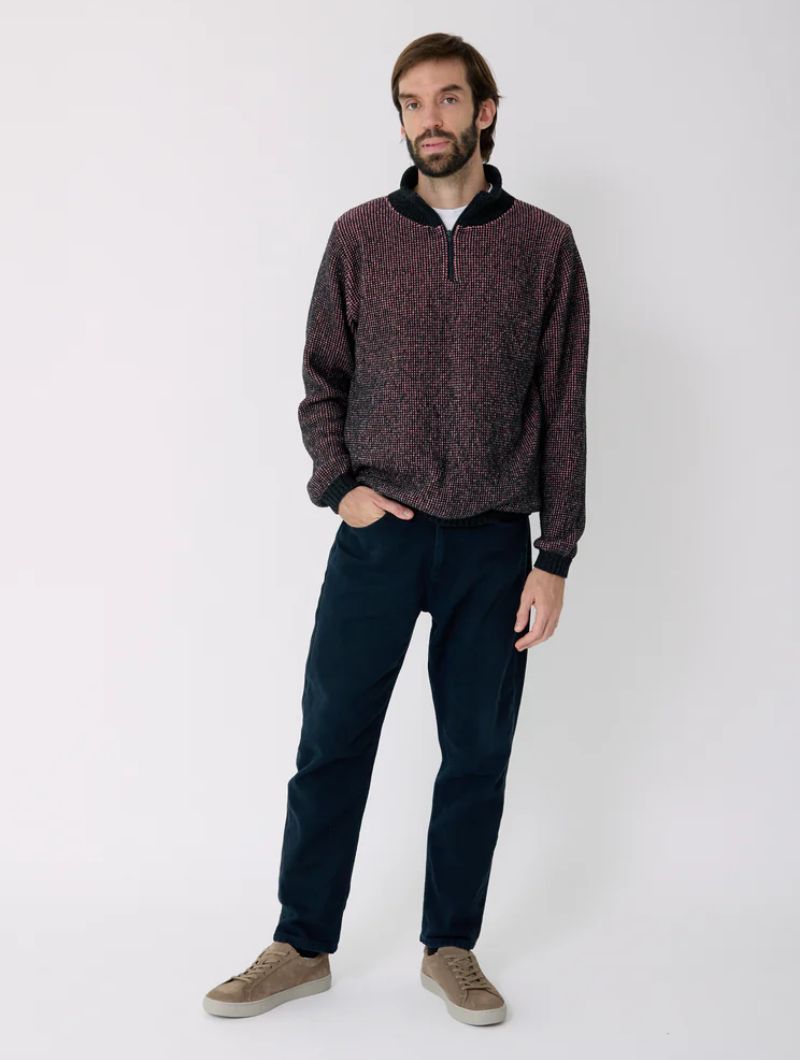 Jersey media cremallera con cuello alto para hombre - Imagen 7