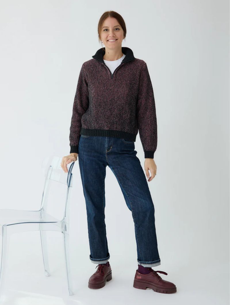 Jersey media cremallera con cuello alto para mujer - Imagen 10