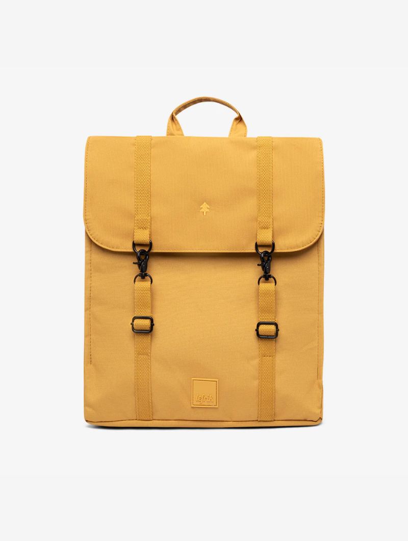 Mochila cuadrada con solapa de tejido reciclado - Imagen 8