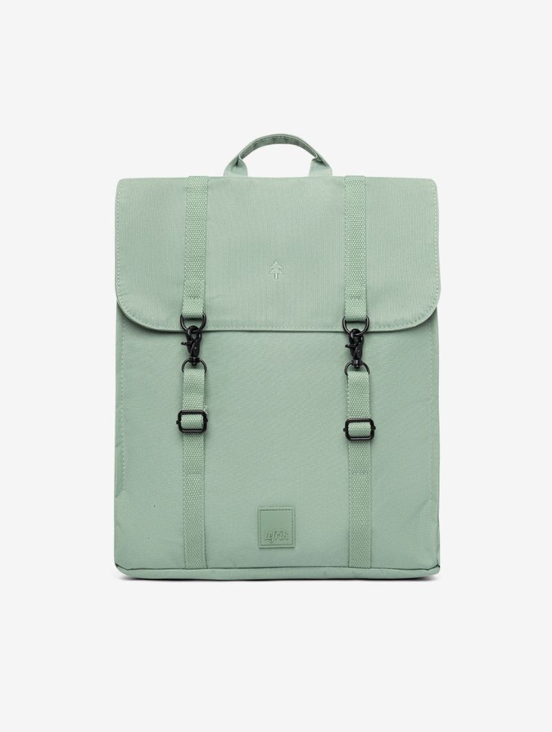 Mochila cuadrada con solapa de tejido reciclado - Imagen 16