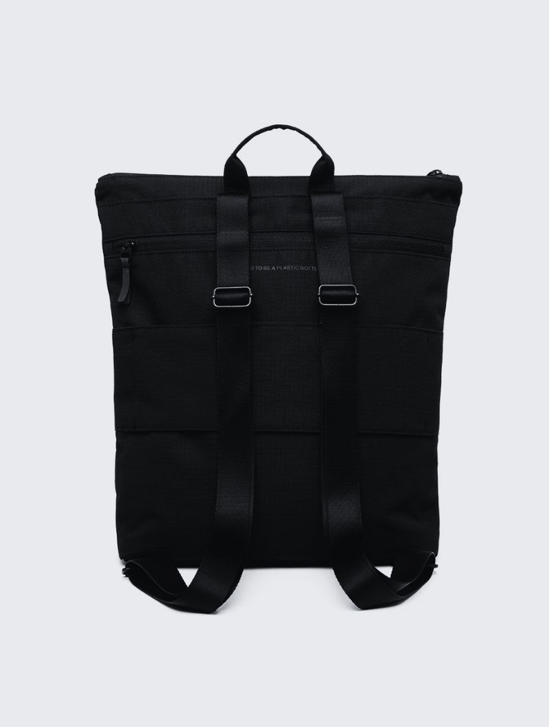 Mochila minimalista con cremallera de tejido reciclado - Imagen 10