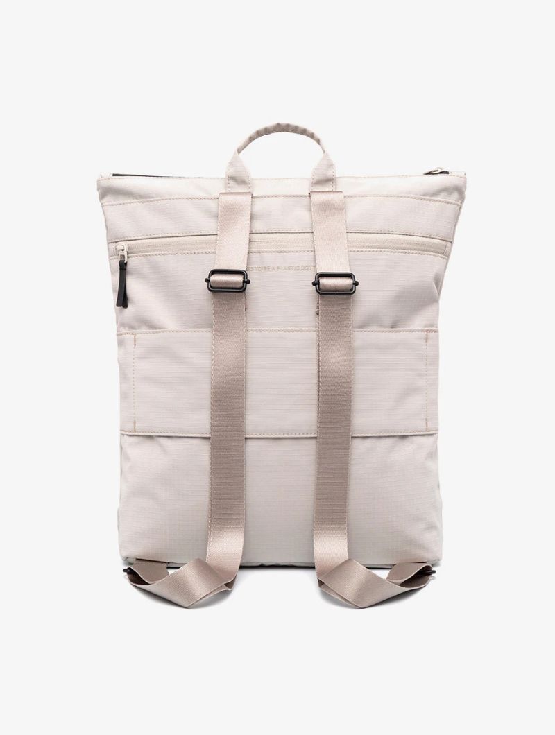 Mochila minimalista con cremallera de tejido reciclado - Imagen 11