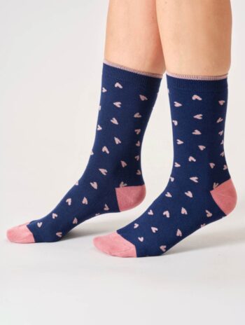 Alternative view of Pack 4 calcetines azul marino ecológicos mujer