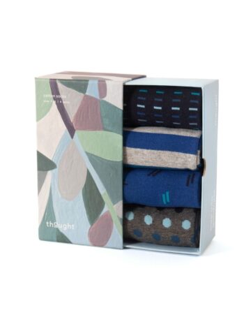 Pack de 4 calcetines ecológicos para hombre con rayas y lunares