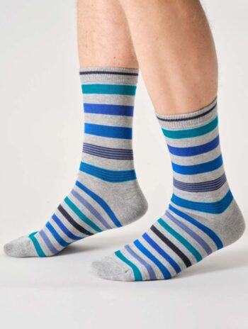 Alternative view of Pack 4 calcetines rayas y lunares hombre de algodón orgánico