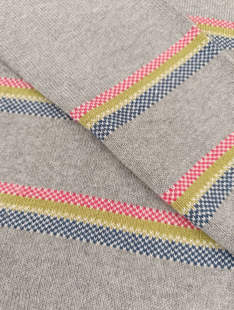 Sudadera de punto a rayas con capucha para mujer - Imagen 3