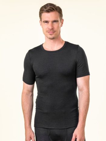 Alternative view of Camiseta interior manga corta hombre de lana y seda