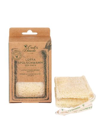Pack de 2 estropajos de luffa vegetal sin plástico