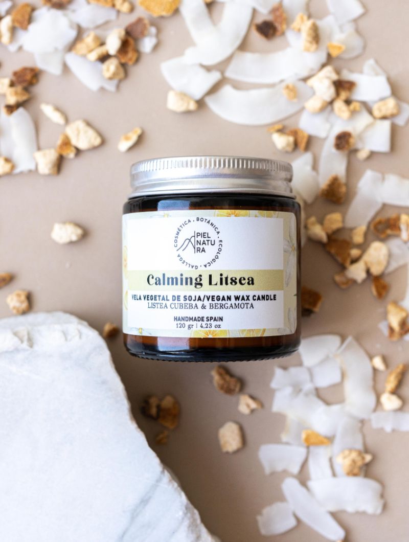 Vela aromática natural Calming Litsea