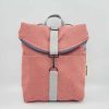 Mini mochila de tela reciclada rosada