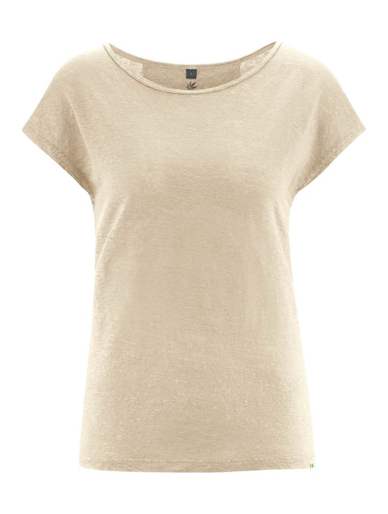 Camiseta cuello barco mujer 100% cáñamo - Imagen 2