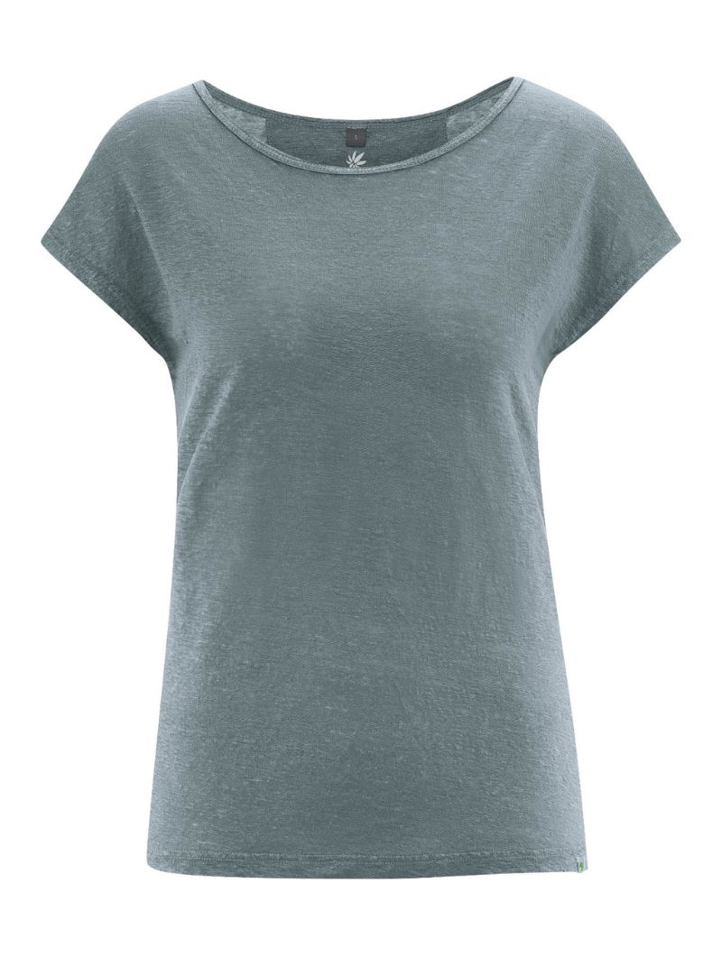 Camiseta cuello barco mujer 100% cáñamo - Imagen 7