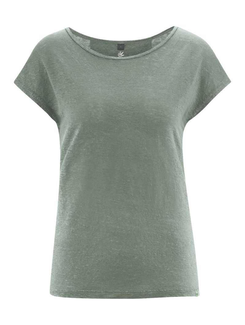 Camiseta cuello barco mujer 100% cáñamo - Imagen 3