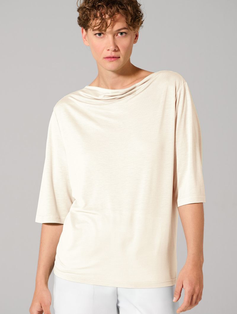 Camiseta holgada con escote cascada de cáñamo - Imagen 6