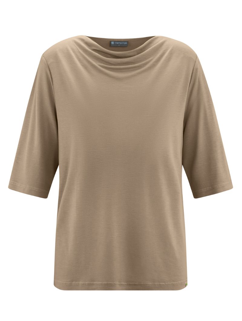 Camiseta holgada con escote cascada de cáñamo - Imagen 12