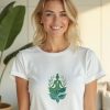 Camiseta mujer bambu algodon organico estampado meditacion pecho