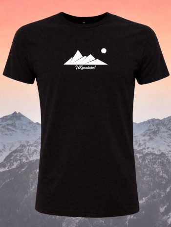 Alternative view of Camiseta montañas geométicas de bambú y algodón orgánico