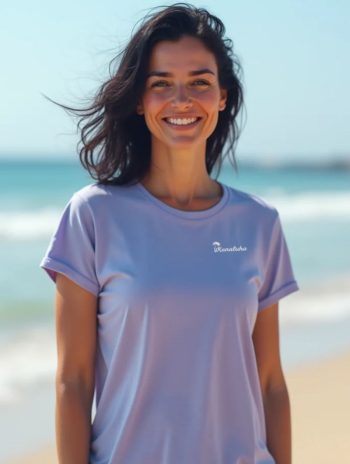 Camiseta lila de bambú y algodón orgánico