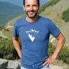 Camiseta paisaje de montaña de bambú y algodón orgánico