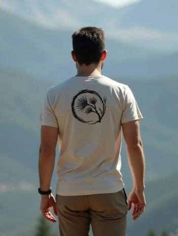 Camiseta con ramas hecha de bambú y algodón orgánico