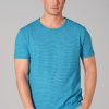 Camiseta de rayas horizontales para hombre en cáñamo y algodón orgánico