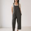 Peto de sarga de algodón orgánico en color gris para mujer