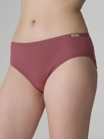 Braga clásica calada 100% algodón orgánico - Rosa viejo