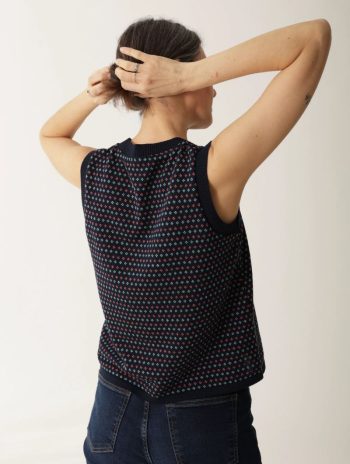 Alternative view of Chaleco de punto con lunares para mujer