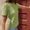 Jersey de manga corta calado con topos - Imagen 3